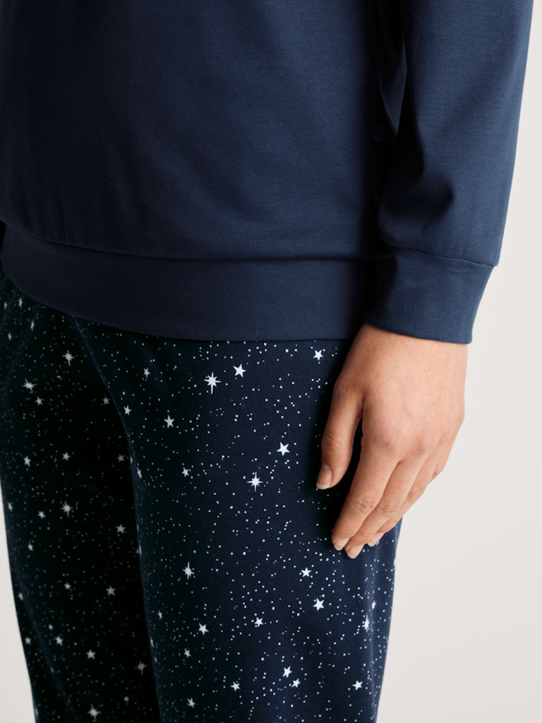 DAMEN Pyjama mit Bündchen