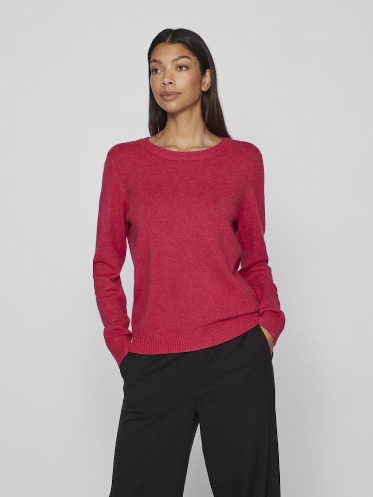 VIRIL O-NECK L/S KNIT TOP - NOOS