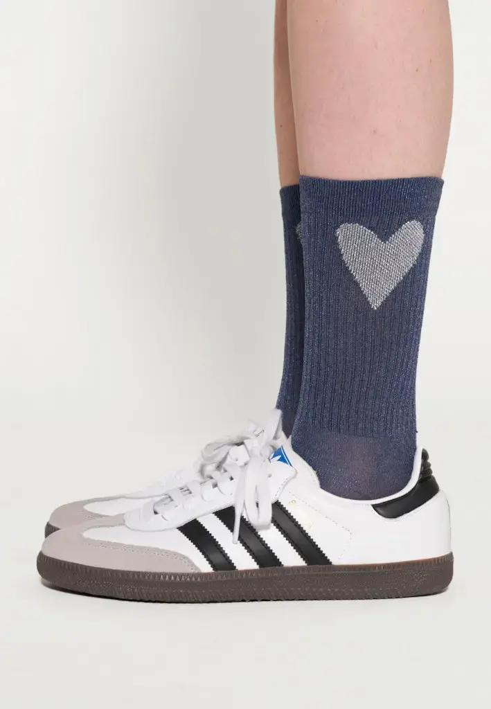 socks lurex heart