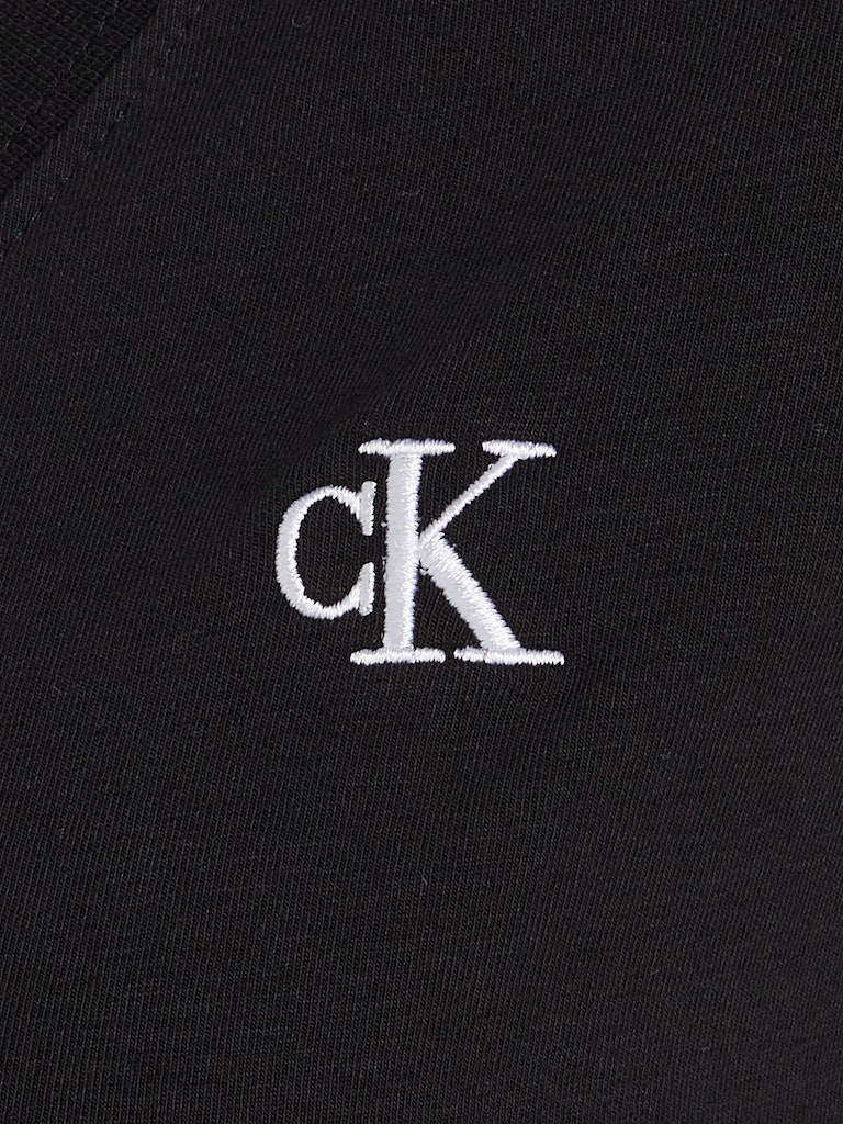 CK EMBROIDERY STRETCH V-NECK