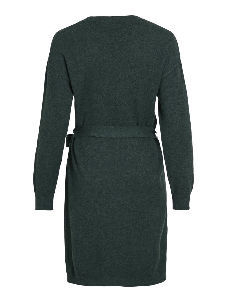 VIRIL O-NECK L/S BELT KNIT DRESS - NOOS