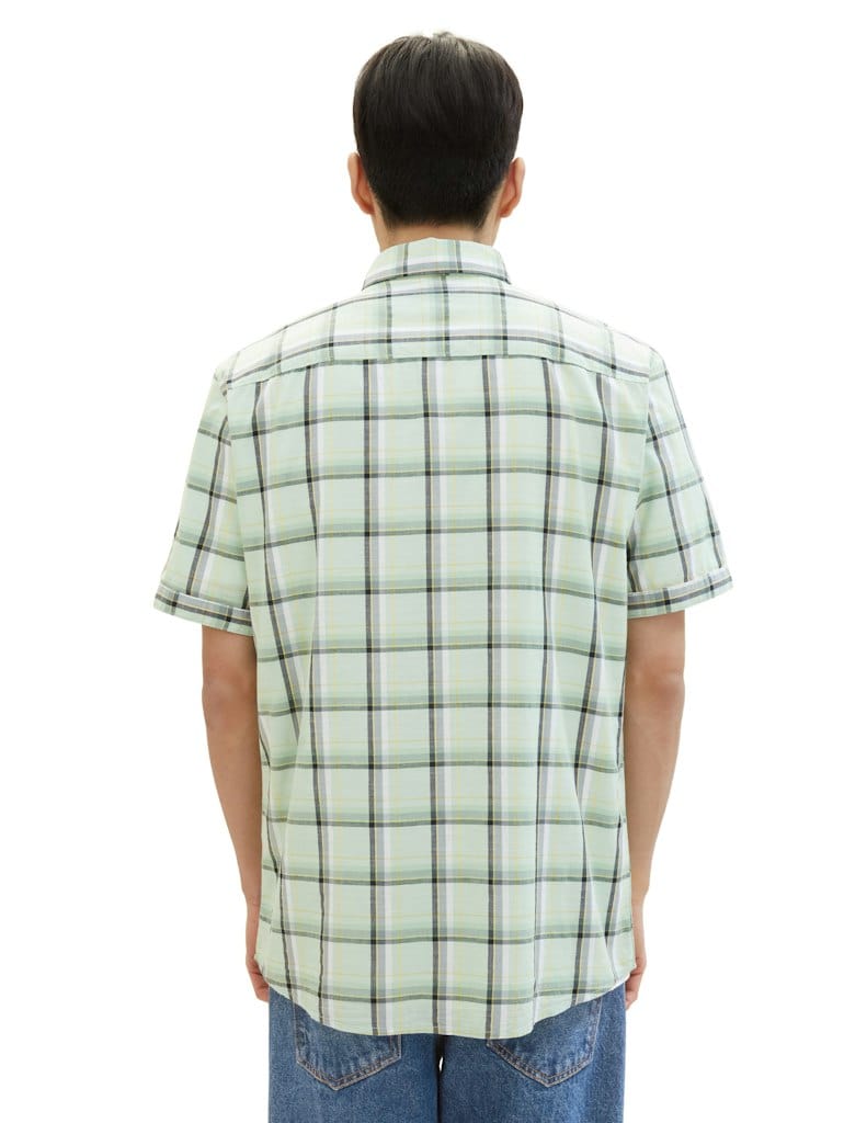 checked slubyarn shirt