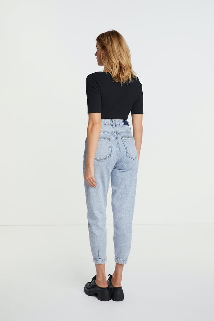 Slouchy blue denim organic