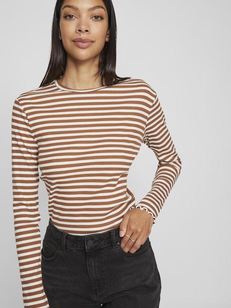 VITHESSA O-NECK L/S TOP - NOOS