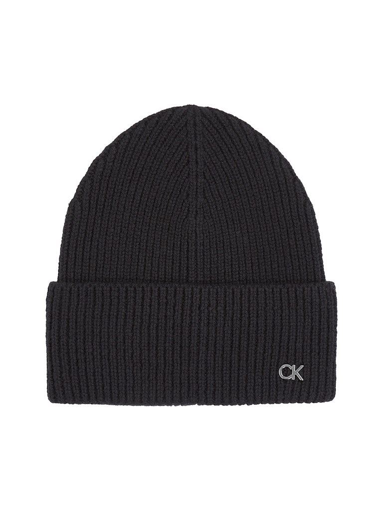 CK METAL CHUNKY RIB BEANIE