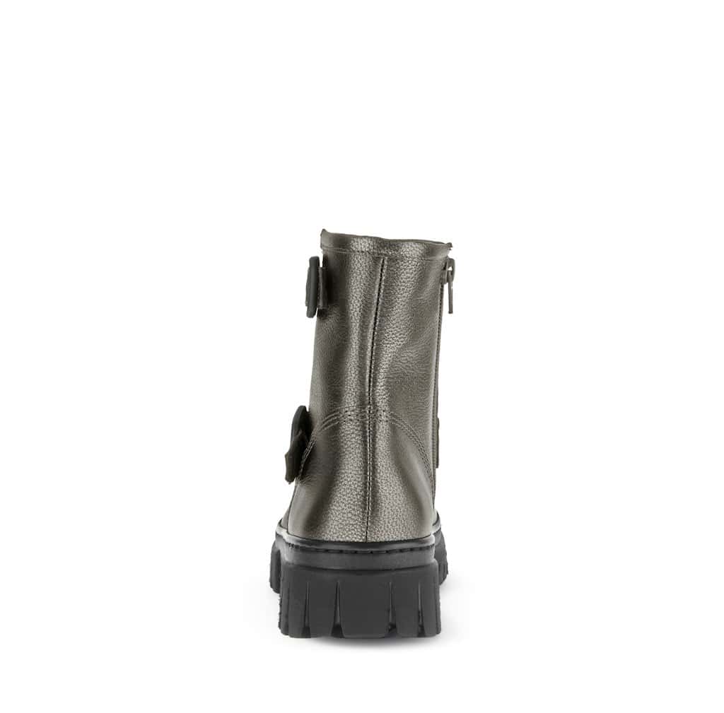 Biker Boots Glattleder schwarz