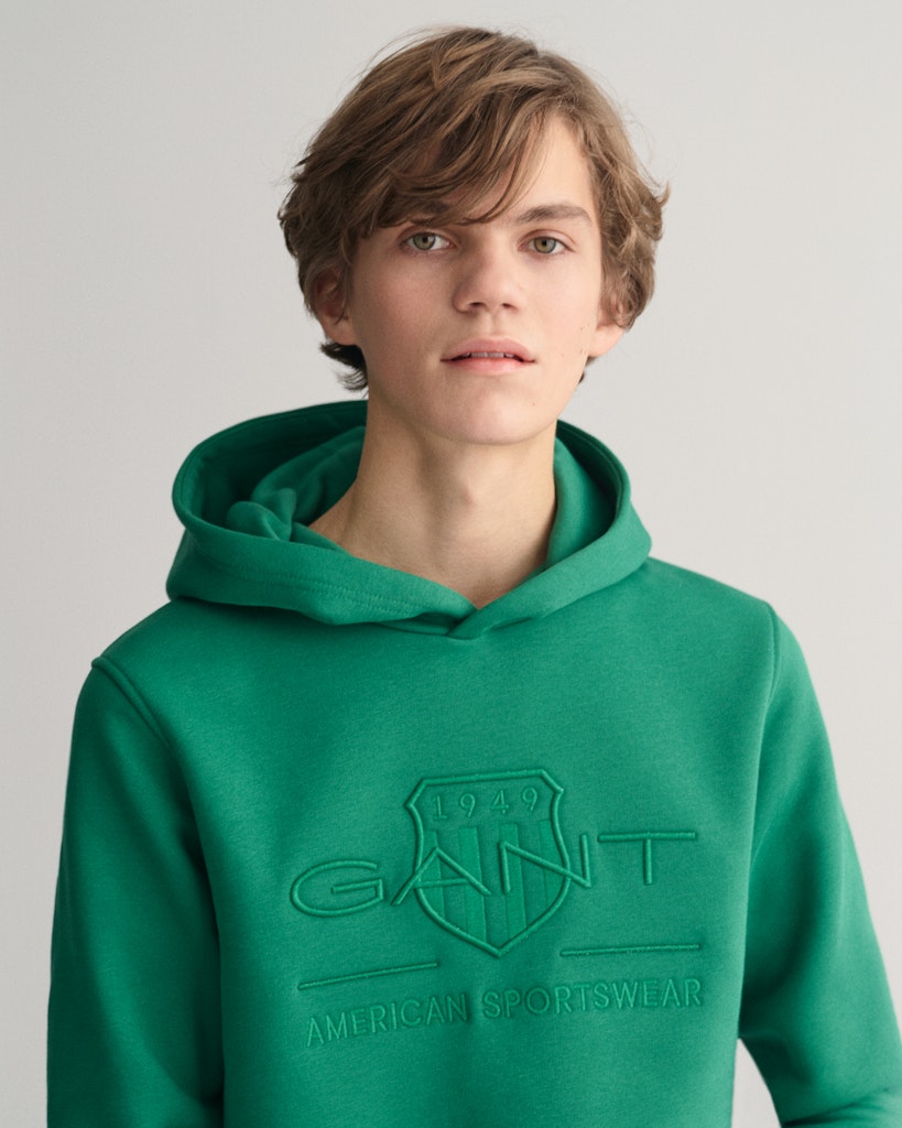 Teens Tonal Shield Hoodie