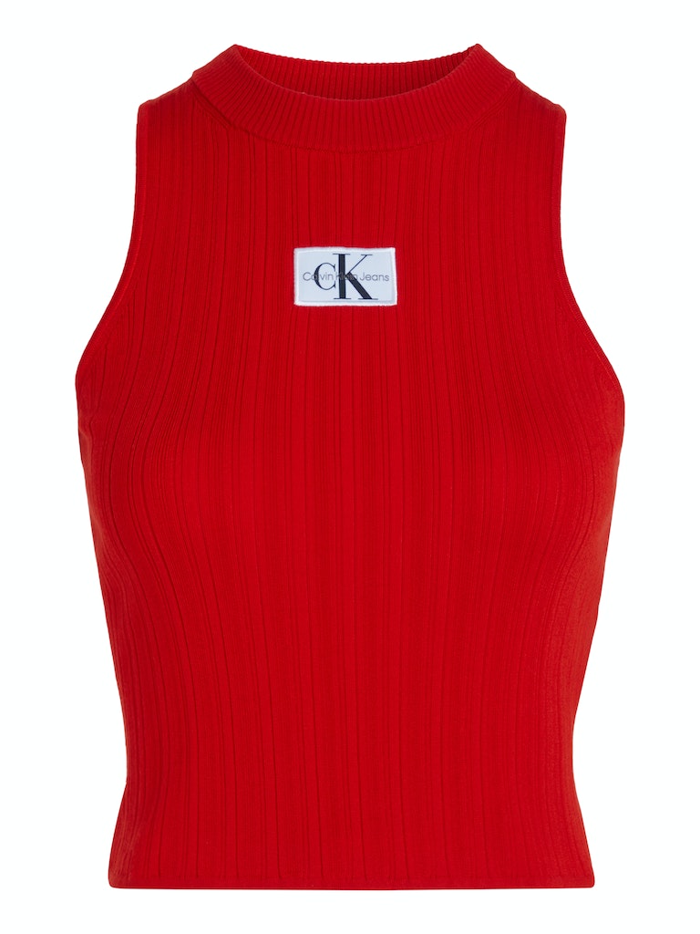 Calvin Klein Jeans Woven Label Tank Tops