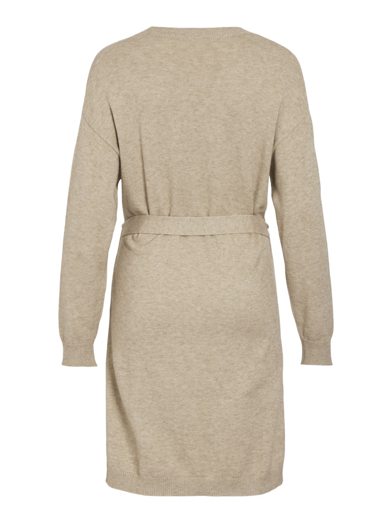 VIRIL O-NECK L/S BELT KNIT DRESS - NOOS