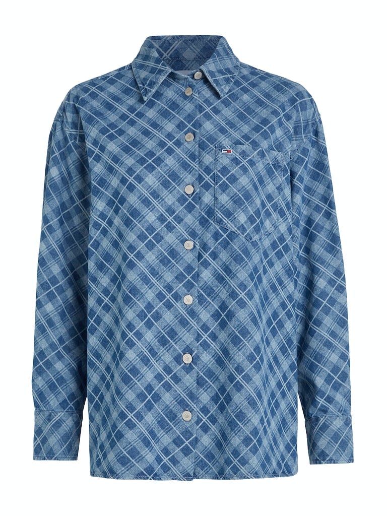 TJW TARTAN CHECK CHAMBRAY SHIRT