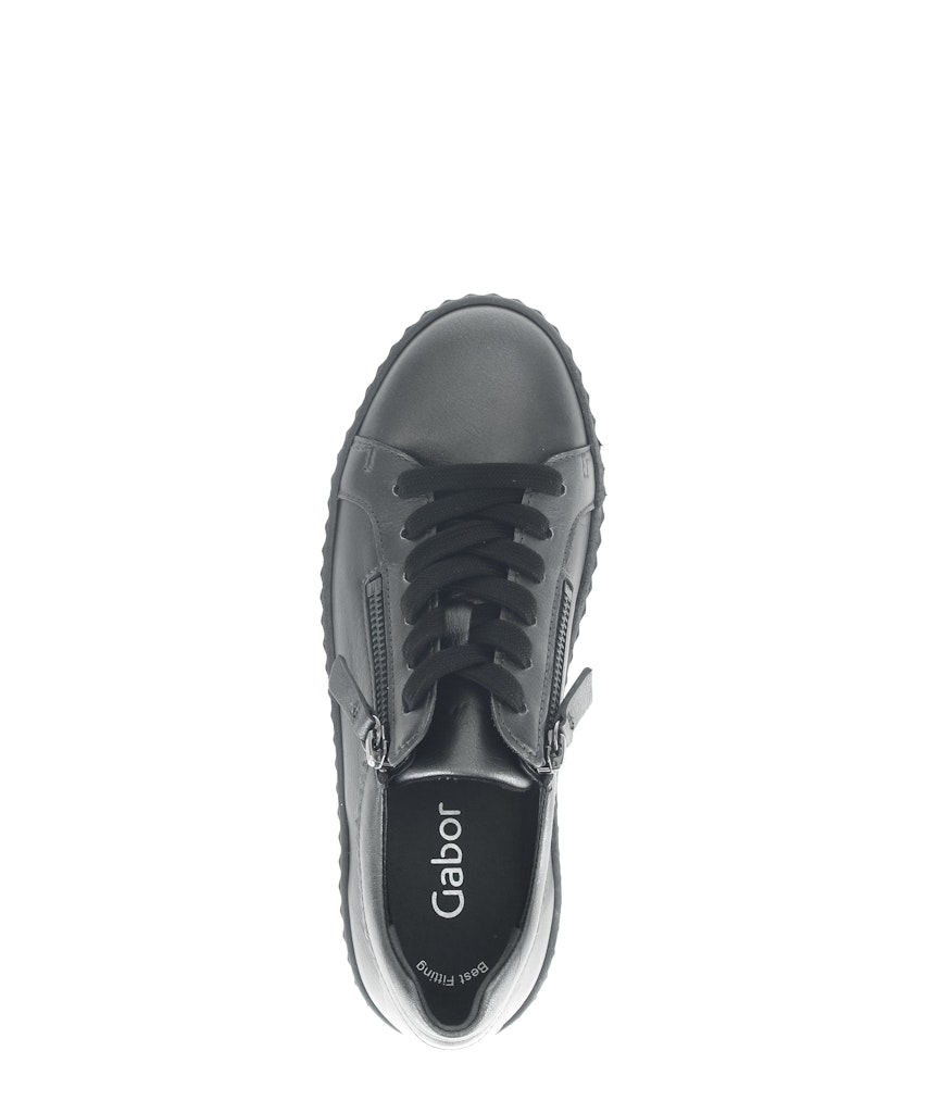 Sneaker low Lackleder schwarz