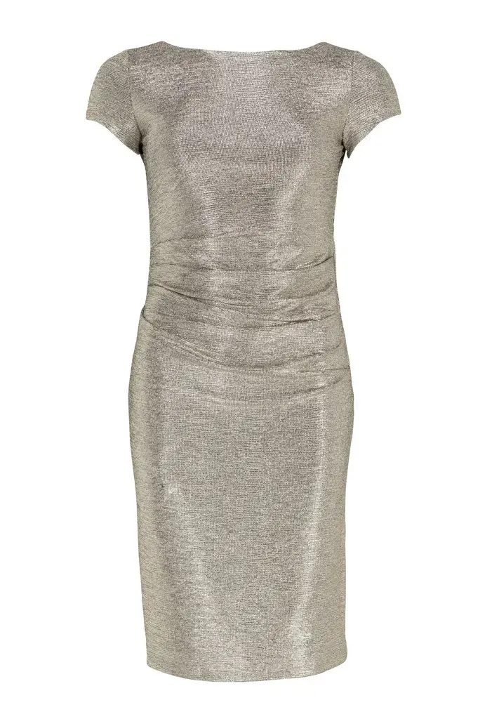 Cocktailkleid aus foliertem Jersey